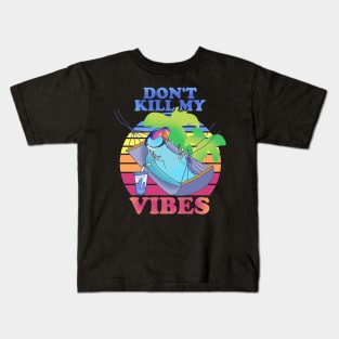 don't kill my vibes - blue indian ringneck Kids T-Shirt